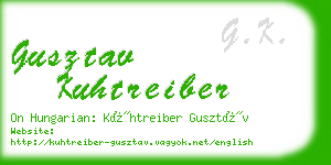 gusztav kuhtreiber business card